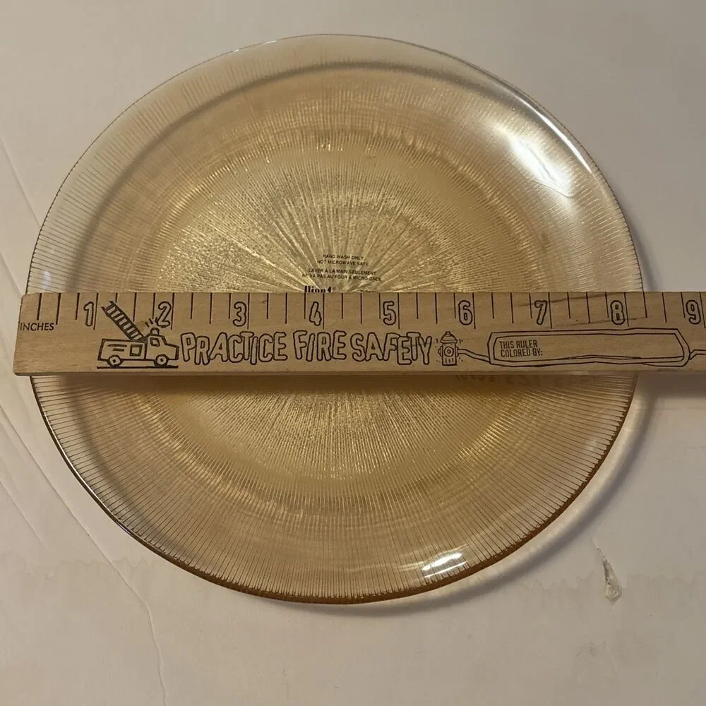 Pier 1 Clear Amber 8.5” Plate Starburst Replacement NWT